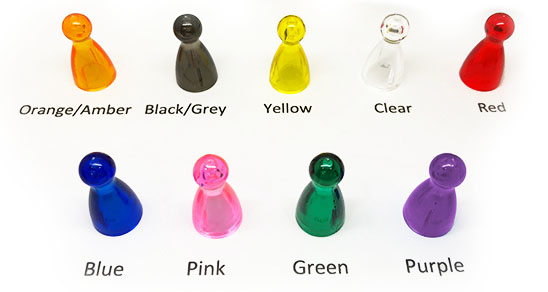 Transparent Plastic Boardgame Playing Pieces