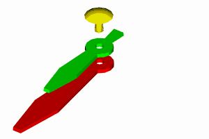 Clock Hand Coloured Rivets Arrow Spinner